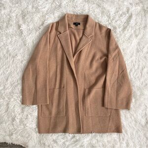 J. Crew 365 Beige Tan Sweater Blazer Cardigan Pockets Size XXL Wool Blend